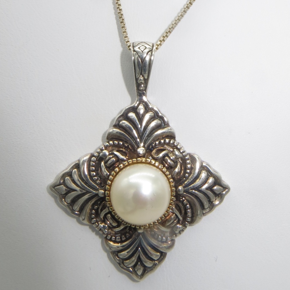 Sterling 14k Freshwater Pearl Necklace - Picture 6 of 8